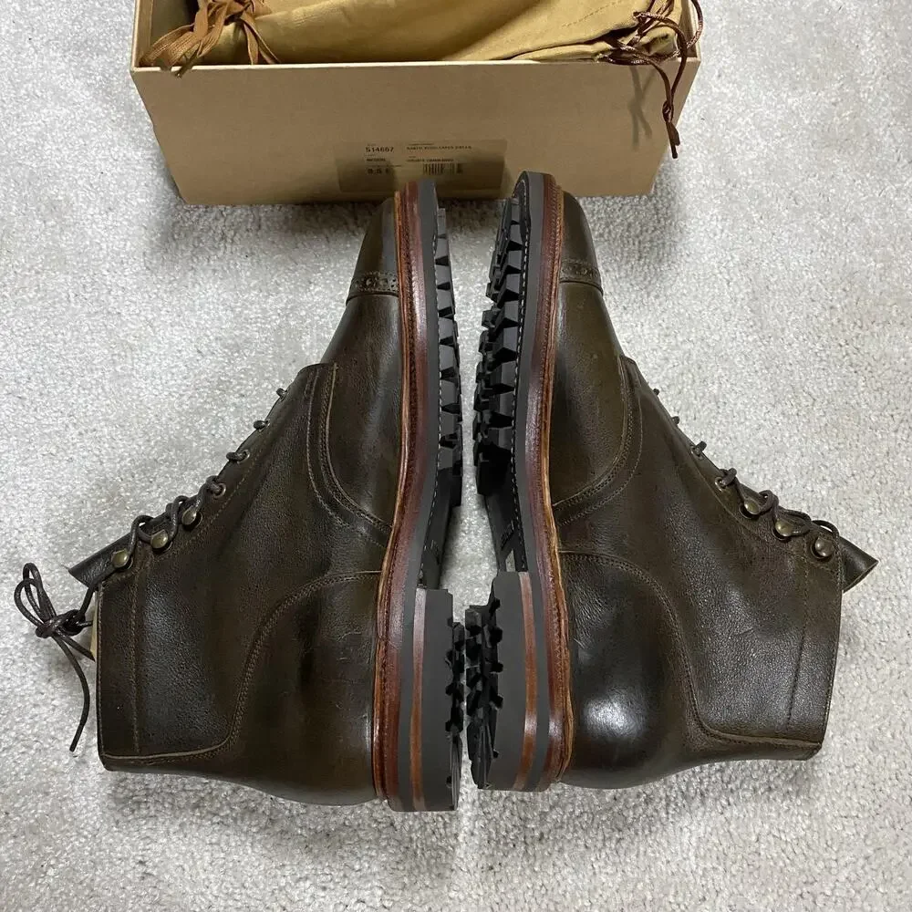 Meermin Boots Mens 10.5E Green Naked Kudu Cap Toe Combat Double Commando 514667